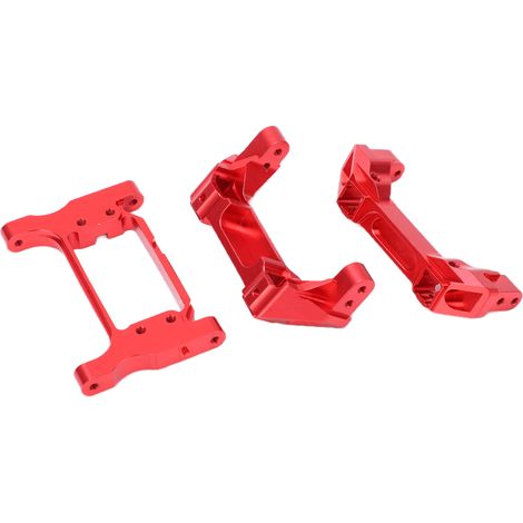 Stoßstangen aus Aluminiumlegierung für vorne und hinten, passend für Traxxas TRX4 RC-Car mit Servohalterung (rot). (1/5)