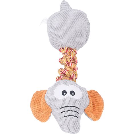 Jouet interactif et résistant aux morsures, muni d'une clochette et en forme d'éléphant, pour animaux de compagnie, qui contribue à réduire l'anxiété chez les chiens. (1/5)