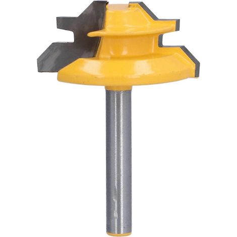 45°-Gehrungsfräser mit Verriegelungsmechanismus für Holzbearbeitungs-Bohrmaschinen, 6 mm Schaft