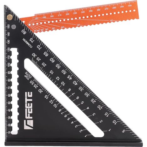Squadratore falegname alluminio regolabile edilizia scuola 18 cm (1/5)