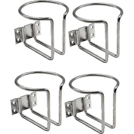 Lot de 4 porte-gobelets/bouteilles en acier inoxydable pour voiture, bateau, yacht, camion, camping-car (1/5)