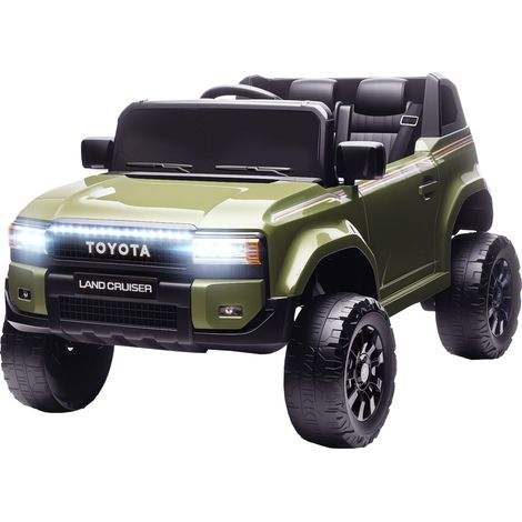 AIYAPLAY SUV Elettrico per Bambini 3-8 Anni TOYOTA con Telecomando Verde