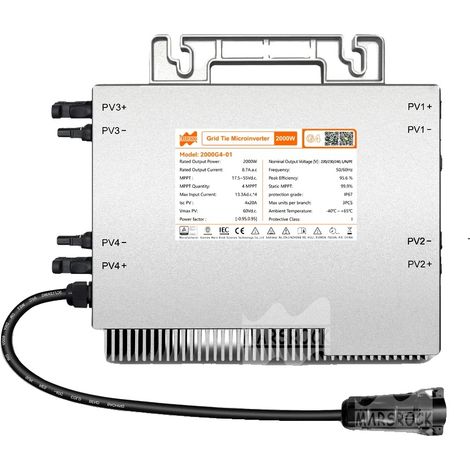 Micro-onduleur, puissance de sortie de 2000W, fonction WiFi intégrée, 2000W, AC 230V, DC 22-50V (1/2)