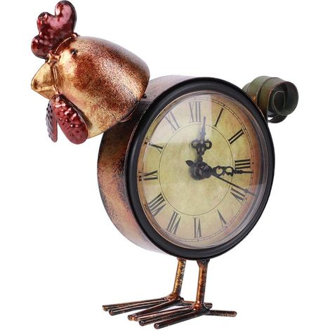 Retro Iron Desk Clock, European Farmhouse Decoration (1/5)