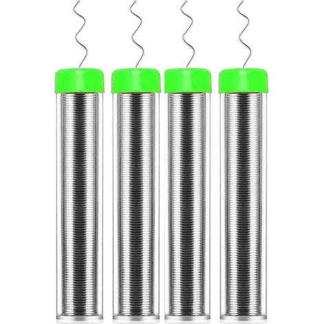 Lot de 4 bobines de soudure de 0,8 mm, noyau de colophane sans plomb, soudure, flux, soudure pour la réparation de composants de soudure électrique et le bricolage (1/3)