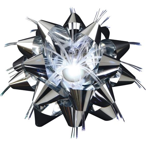 Fleur lumineuse de table argent