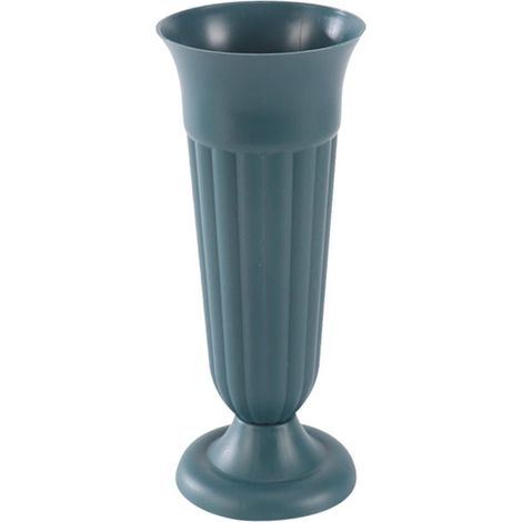 Vase De Cimetière - En Plastique - Pour Fleurs Fraîches Ou Artificielles - Fixation Au Sol - 20 x 10 x 5 cm - 1 Pièce (1/5)