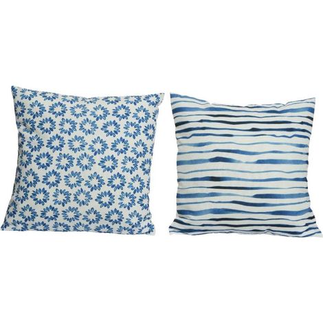 Cuscino 45X45 Cm Decori Assortiti Colore Bianco Blu