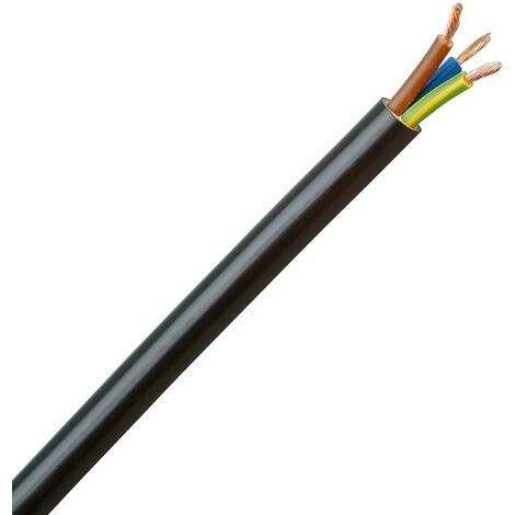 Kopp 153705007 Câble gainé H05VV5-F 3 x 1.5 mm² noir 5 m (1/3)