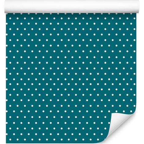 Papier peint à carreaux turquoise rétro coloré pour salon et chambre 50x1000 cm (1/5)