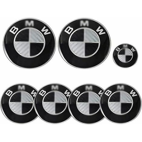 Lot de 7 emblèmes de capot et de coffre pour voiture, enjoliveur de 82 mm, 68 mm et 45 mm, accessoires auto (1/5)