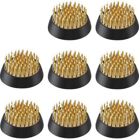 8 Pcs Flower Frogs Round Brass Flower Holder Japanese Ikebana Vase-- (1/5)