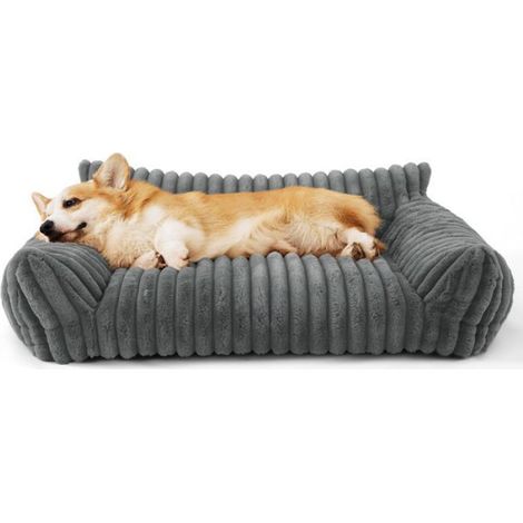 Grand Panier-Lit-Canapé pour Chat à Design Corde 755020cm pour Petits Chiens et Chats,Fourrure Synthétique Douce,Duveteux et Doux (1/5)