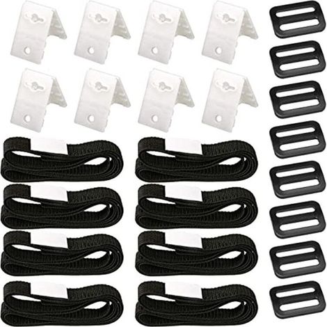 Solar pool cover roller fastening kit, 8-pack, pool cover roller fastening straps for universal fixing of pool cover rollers (1/5)