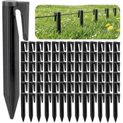 Piquet Fil Robot Tondeuse: Set de 200 Sardines Fixation Piquets De pour Tondeuse Cbles Périphériques Compatible avec Gardena Worx Bosch - (1/5)