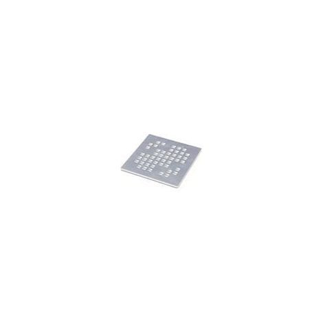 ACO Designrost Shark 100 x 100 mm Edelstahl, für Balkon/Terrassenablauf