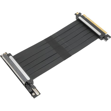 Cable Dextension PCIe 16x - 90 Degres - Blindage EMI - Fils Cuivre Etain 28/30 AWG - Pour Carte Graphique - 1 Unite (1/5)