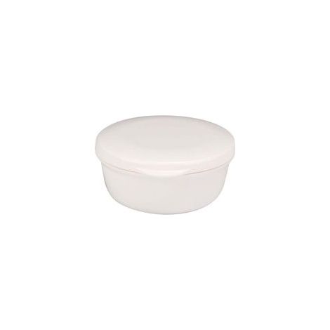 Jabonera redonda compacta con tapa para escurrir y recipiente de viaje (1/4)