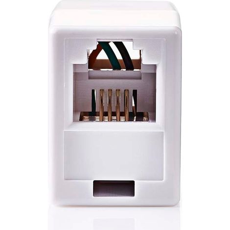 Conector de red  RJ11  Desprotegido  RJ11 hembra  RJ11 hembra  Recto  ABS  Caja