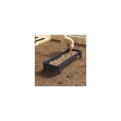 Plateau pour aliments pour poules, noir, 80 x 28 x 13,5 cm