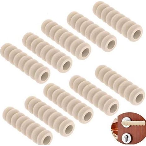 Protectores para pomos de puerta, Paquete de 10, Fundas protectoras para manijas, Espuma suave, Antigolpes y antigolpes, 13,5  3,5  3,5 cm (1/5)
