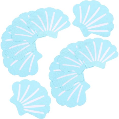 KICHOUSE Lot de 12 bandes adhésives en forme coquillage pour baignoire , PEVA , antidérapantes et au (1/5)
