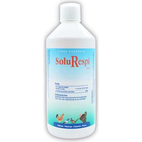FINCA CASAREJO SoluRespi 1L - Solución líquida mentolada para gallinas - Apoyo nutricional en el resfriado de las aves - 100% natural