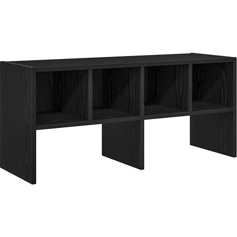 Étagère à chaussures empilable en chêne noir, dimensions : 89,5 x 30 x 40 cm (1/5)
