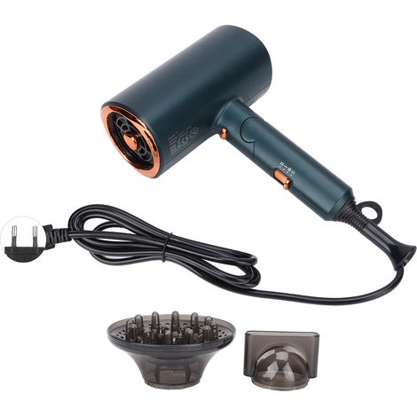 Sèche-cheveux pliable 1800W, flux d'air puissant, séchage rapide, contrôle intelligent, design ergonomique, portable avec prise UE 220V (1/5)