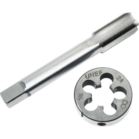 Jeu de tarauds en acier rapide 5/8''-24 pour la restauration du filetage à droite (1/5)