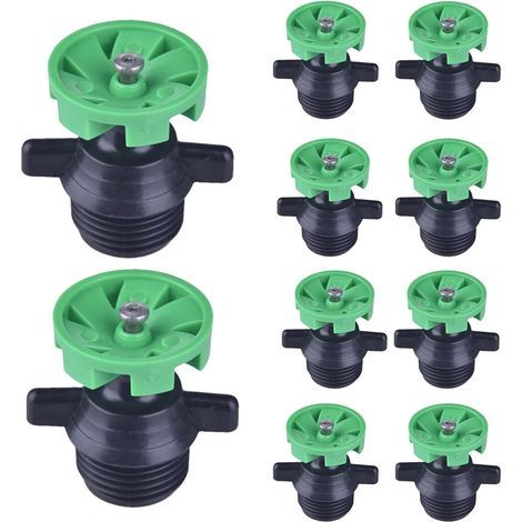 Arroseur rotatif  10 têtes d'arrosage de 1/2 pouce, arroseur de pelouse à 360°, système d'irrigation flexible (1/5)
