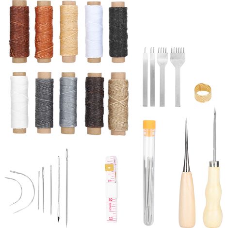 Leather Sewing Set DIY Leather Stitching Repair Kit Working Supplies Crafting Tool (1/5)