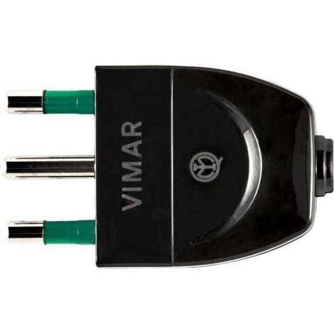Vimar-stecker 2p+e 16a s17 axial schwarz - 00202
