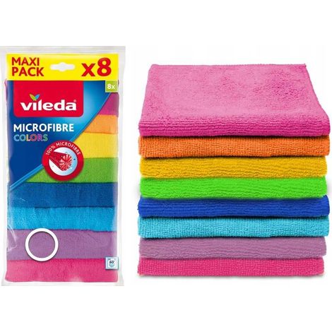 Panni in microfibra Vileda COLORATI, 8 pezzi.