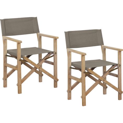 Set di 2 sedie regista da giardino richiudibili Brindisi Sabbia (1/5)