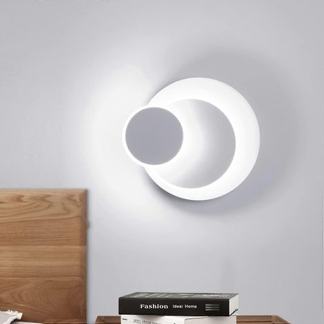 15W LED-Wandleuchte, Selbstmontage, 350° schwenkbar, modernes Design, 6000K warmes Licht, ideal für ein Schlafzimmer.