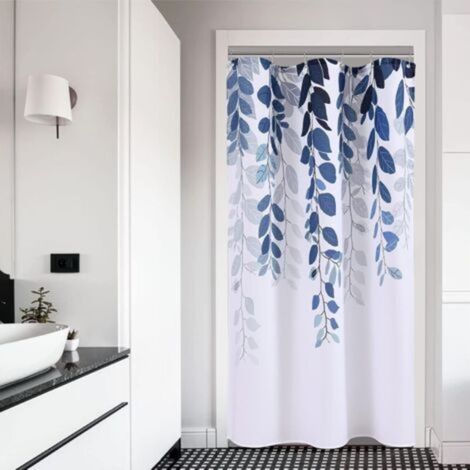 Petit receveur de douche de style campagnard avec plantes pour la décoration de la salle de bain, 150 cm x 180 cm (1/5)