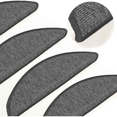 Lot de 15 Tapis d'escalier autocollants Tapis de marche Marchette Escalier 56x20 cm Beige et gris 58156 (1/5)