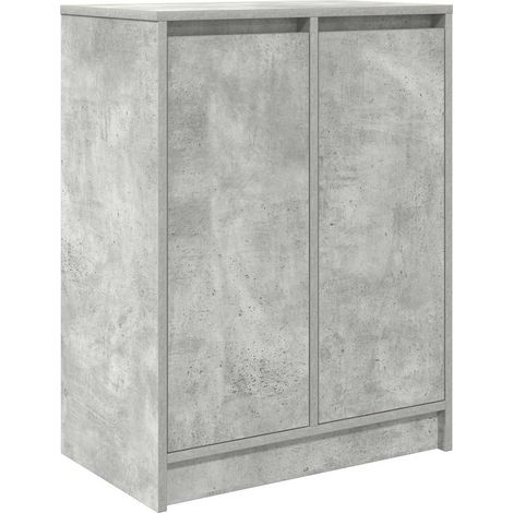 Maison Exclusive - Scarpiera Grigio Cemento 57x34x76 cm in Legno Multistrato