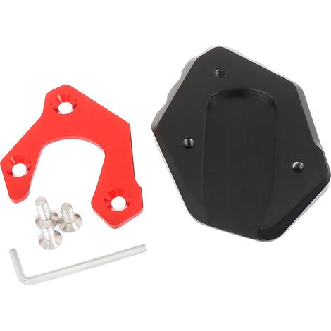 (Rouge - sans logo) Compatible avec Yamaha FJR1300 (2001-2019) : rallonge de béquille latérale, accessoire de support Maxpower (1/4)