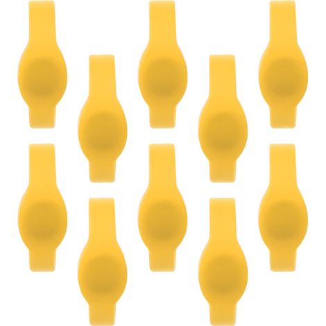 10 bracelets RFID 125Khz étanches IP68 pour piscine et sauna, jaunes (1/5)