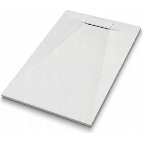 Receveur de douche - 110 x 90 cm - Profil bas - SMC - Blanc - Rectangulaire (1/5)