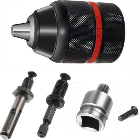 1.5-13mm Mandrine pour Perceuse Sans Clé à Serrage Automatique Mandrin 1/2''-20UNF Avec SDS-Plus Adaptateur (1/5)