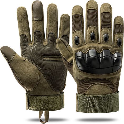 Gants tactiques à doigts complets, niveau 5 de résistance aux coupures, antidérapants et respirants, gants de protection de qualité militaire pour les sports de plein air, l'entraînement au combat, le (1/3)