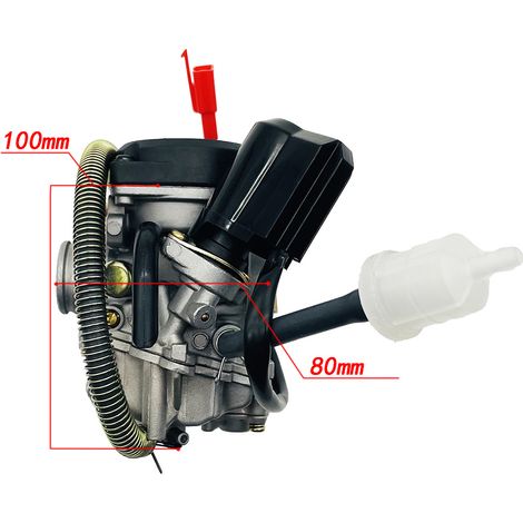 Carburateur avec vidange pour moteur GY6 50‑80cc – Compatible PD19J 48‑60‑80cc – Parfait pour scooters Haojue et Kymco (1/4)