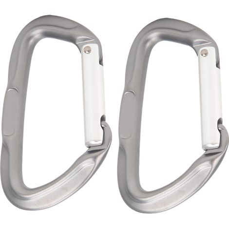 Lot de 2 mousquetons d'escalade robustes, flexibles et légers, parfaits pour le camping et l'escalade. (1/5)