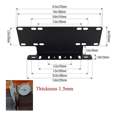 Aluminium Car License Plate Holder (1/4)