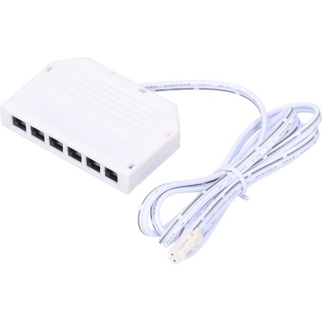 Ortviai Boîte de dérivation externe pour éclairage LED d’armoire et de placard – 6 sorties, ABS résistant au feu (1/5)