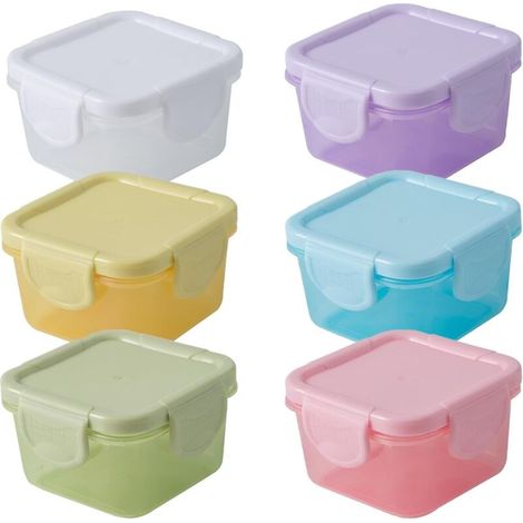 Bardusch-6 petits récipients plastique hermétiques de 150 ml avec couvercle, pour fruits, en-cas et aliments (1/5)
