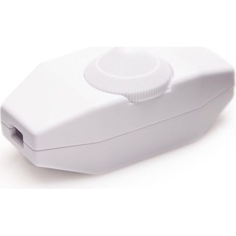 Regulador de intensidad de luz, interruptor giratorio con 220-230V blanco, botón pulsador para LED regulable